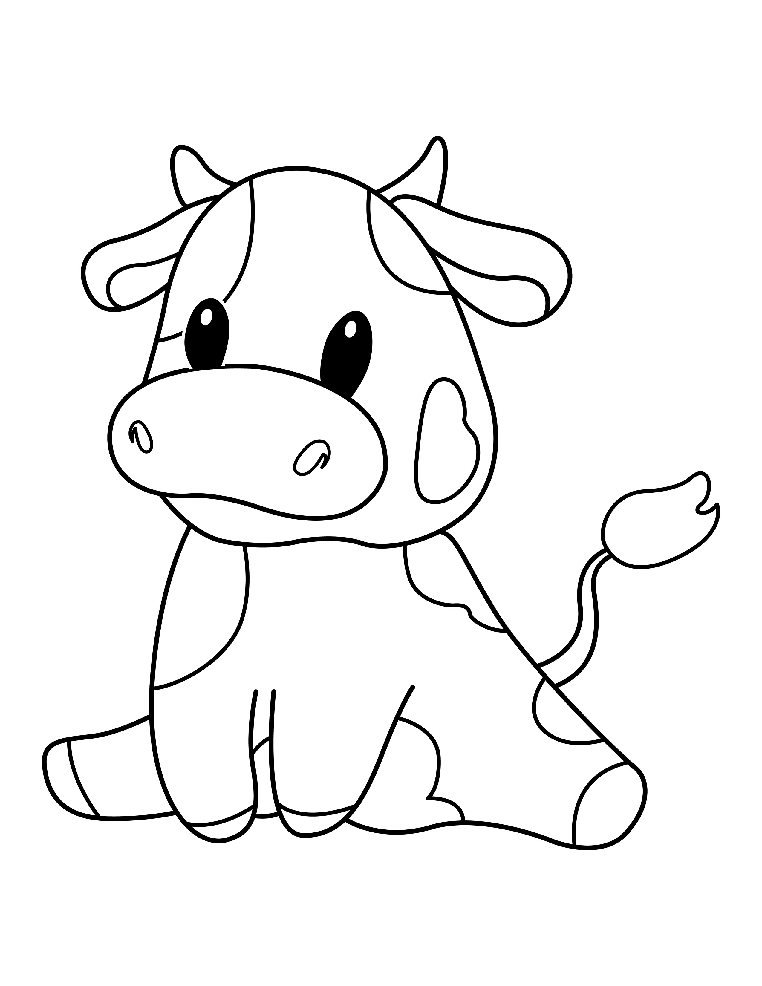 Cow coloring page