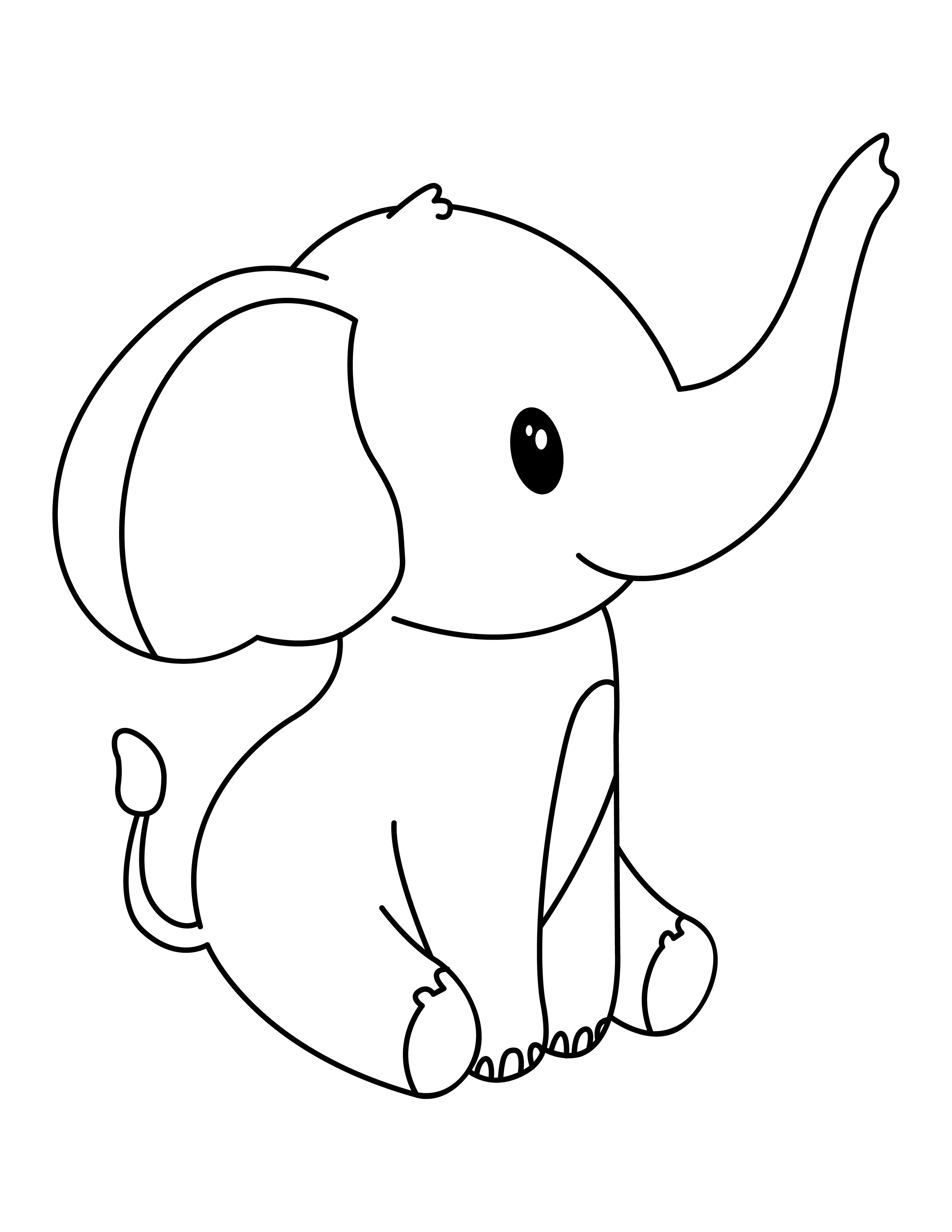 Elephant coloring page