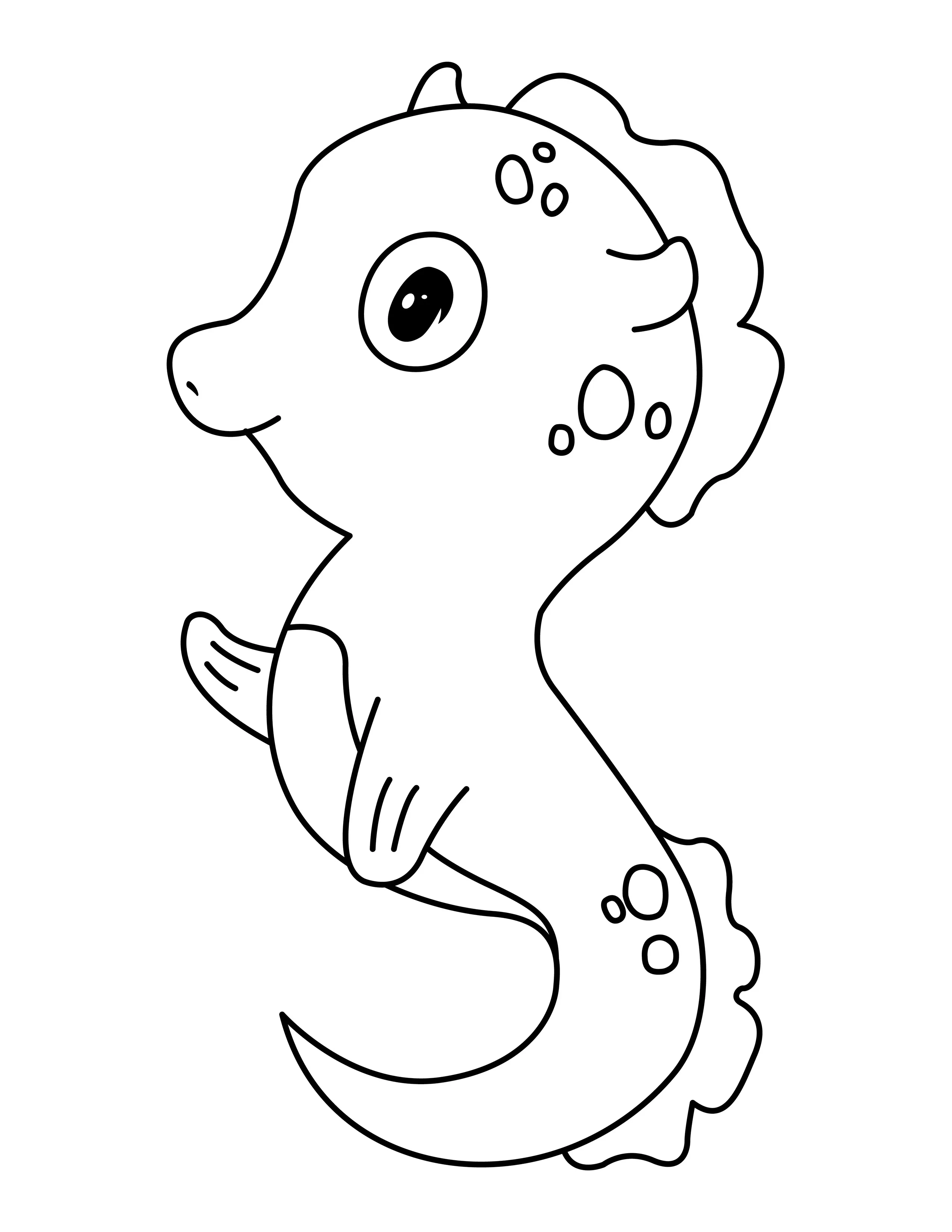 Seahorse printable