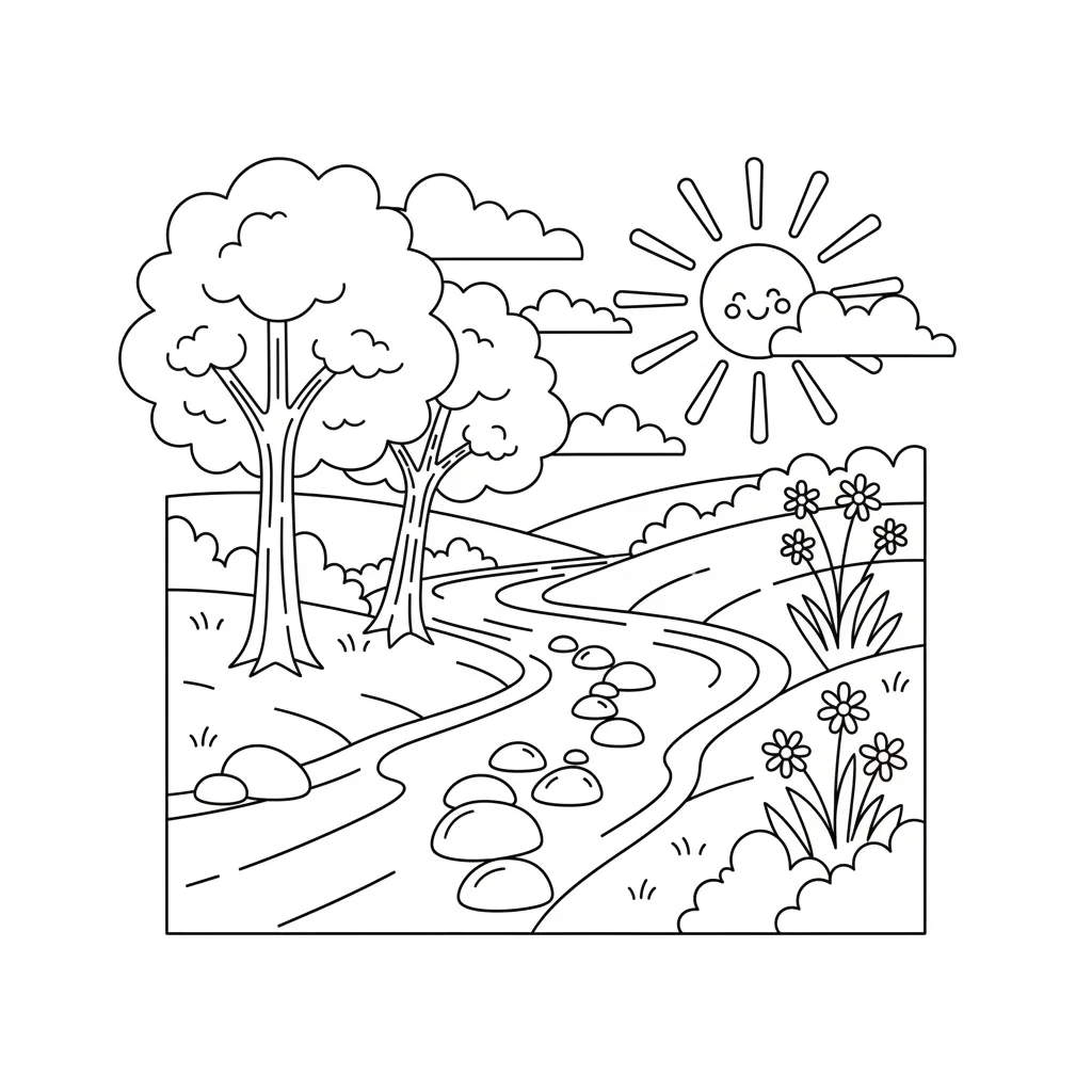 River Stream printable