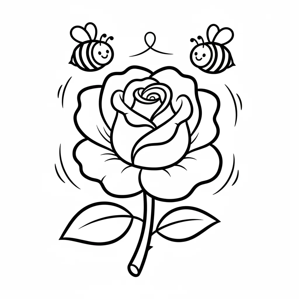 Rose in Bloom printable