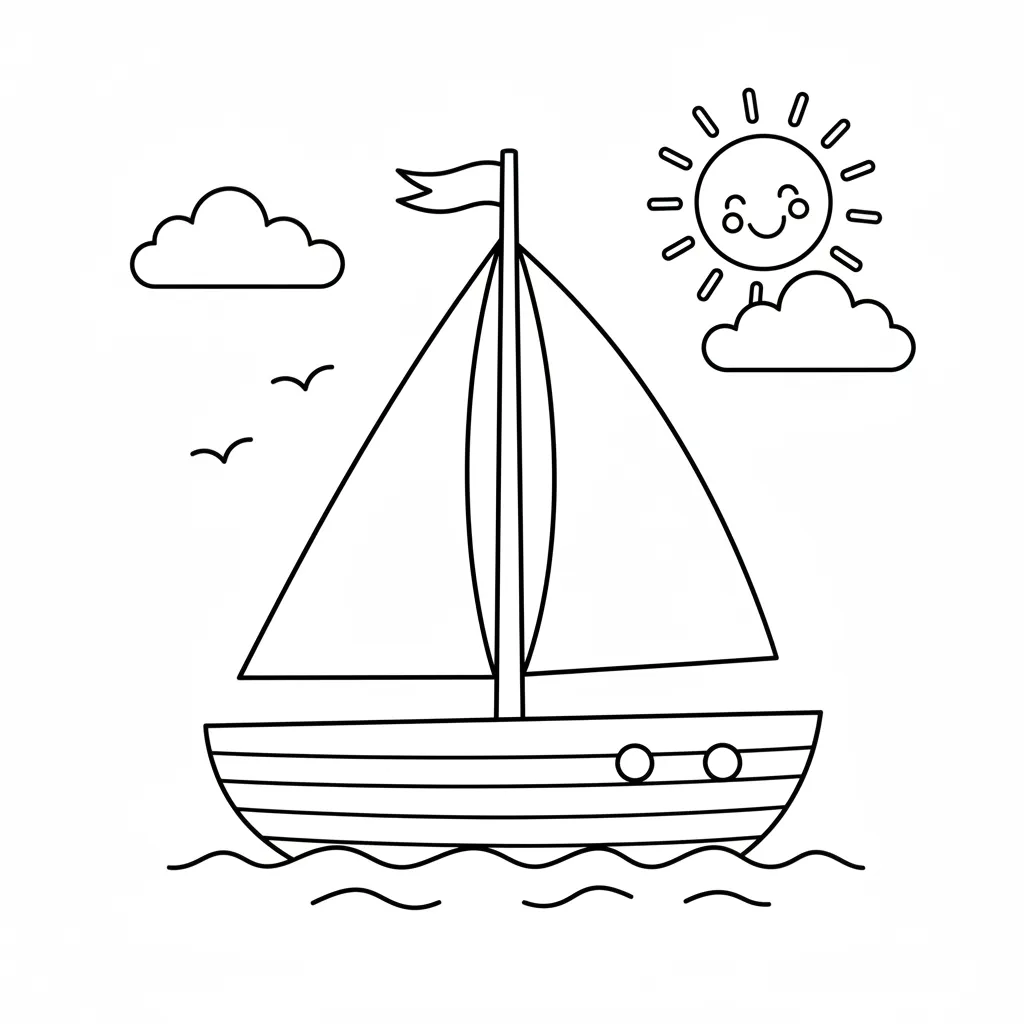 Sailing Boat printable