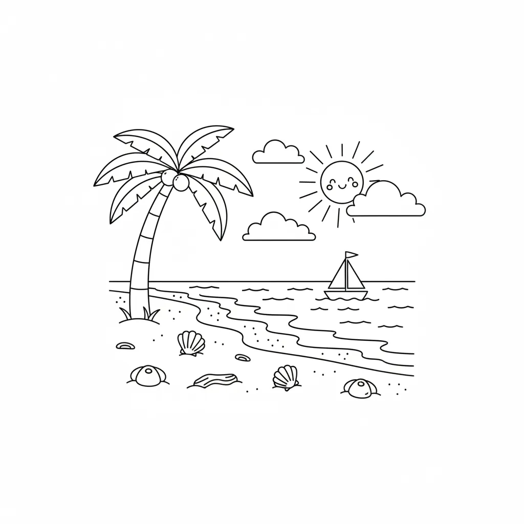 Sandy Beach printable