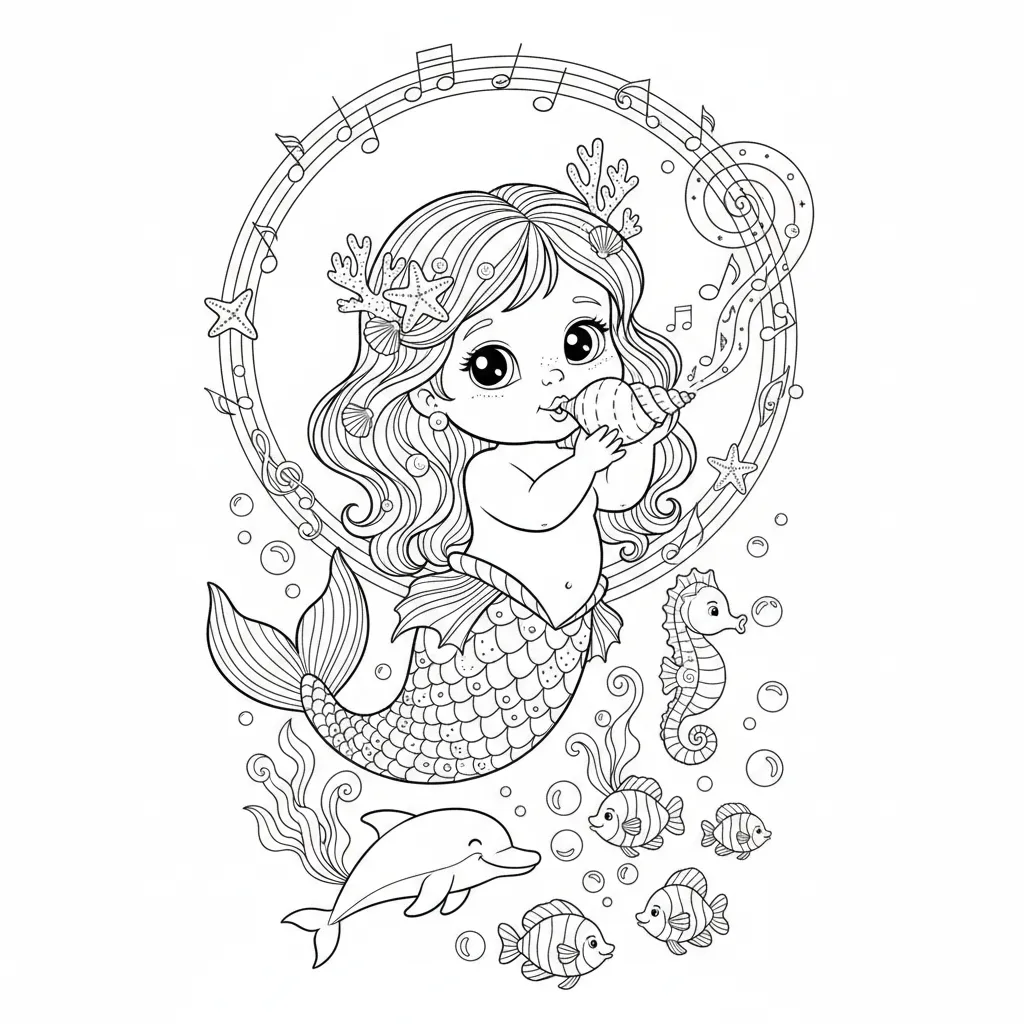 Singing Siren printable