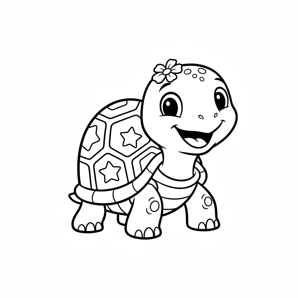 Smiling Turtle printable