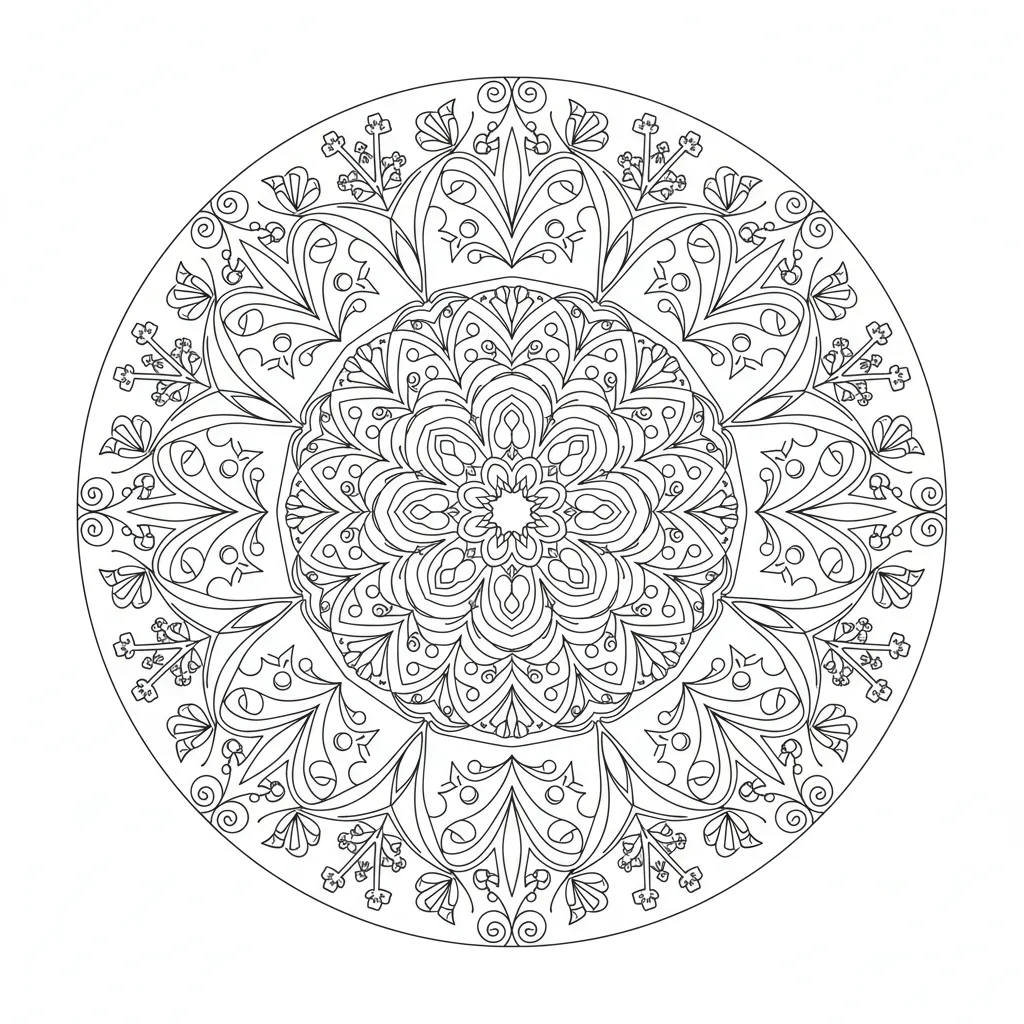 Snowflake Mandala printable