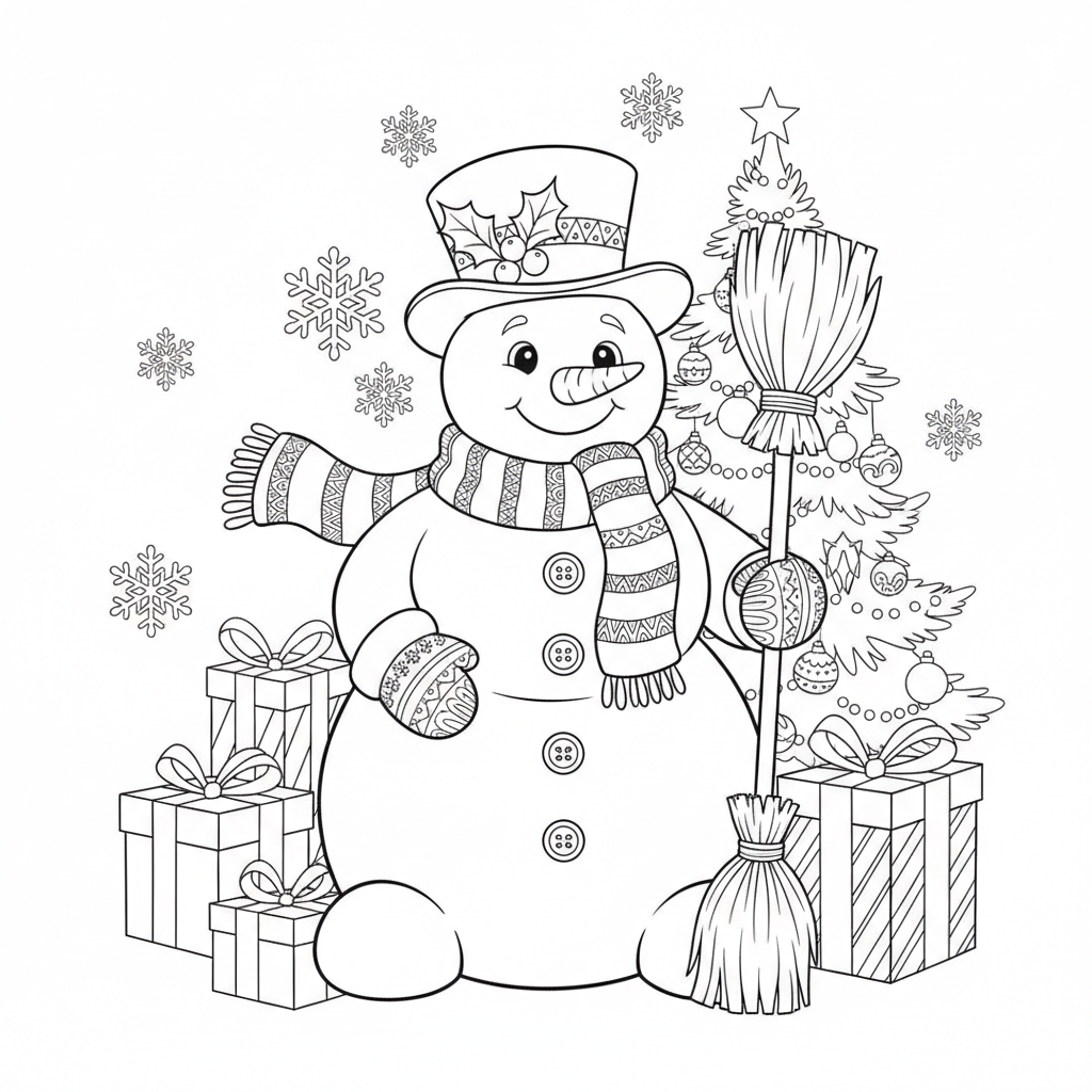 Snowman coloring page