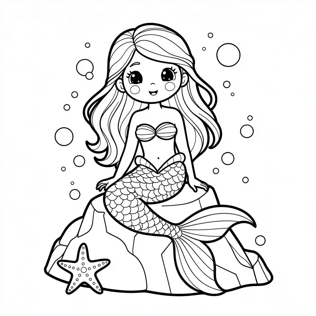 Sparkly Mermaid printable