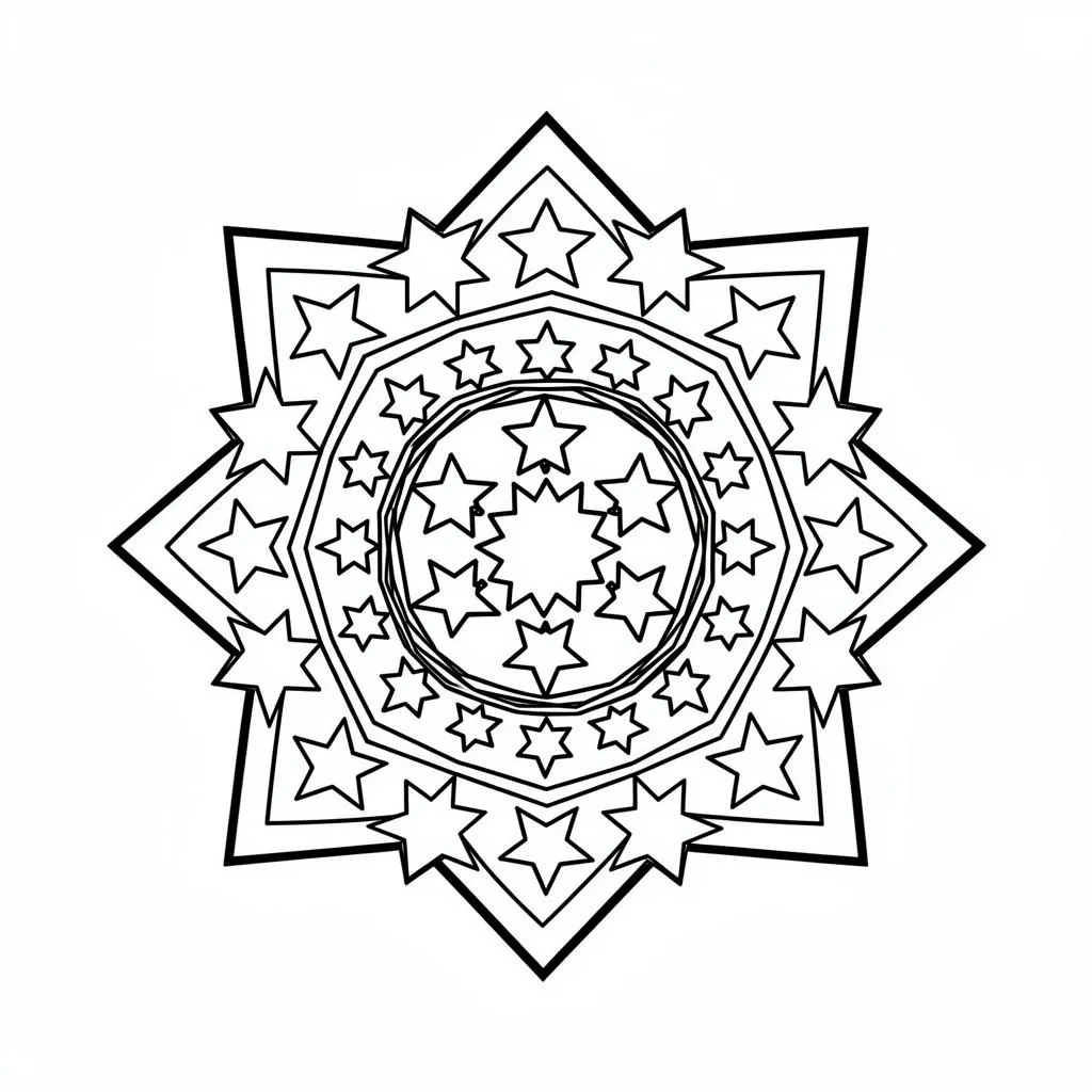 Star Mandala printable