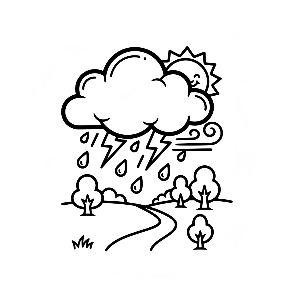 Stormy Cloud printable