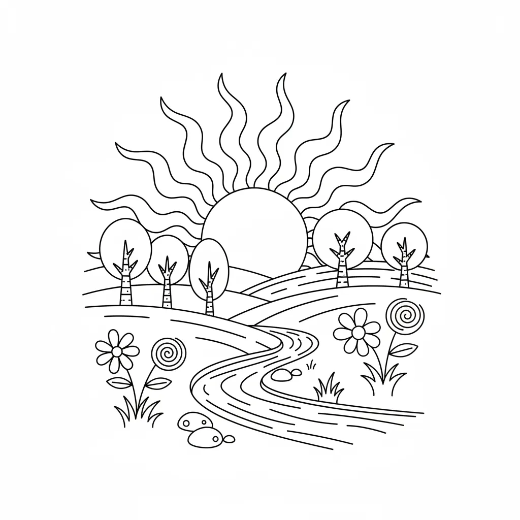 Sun Burst printable