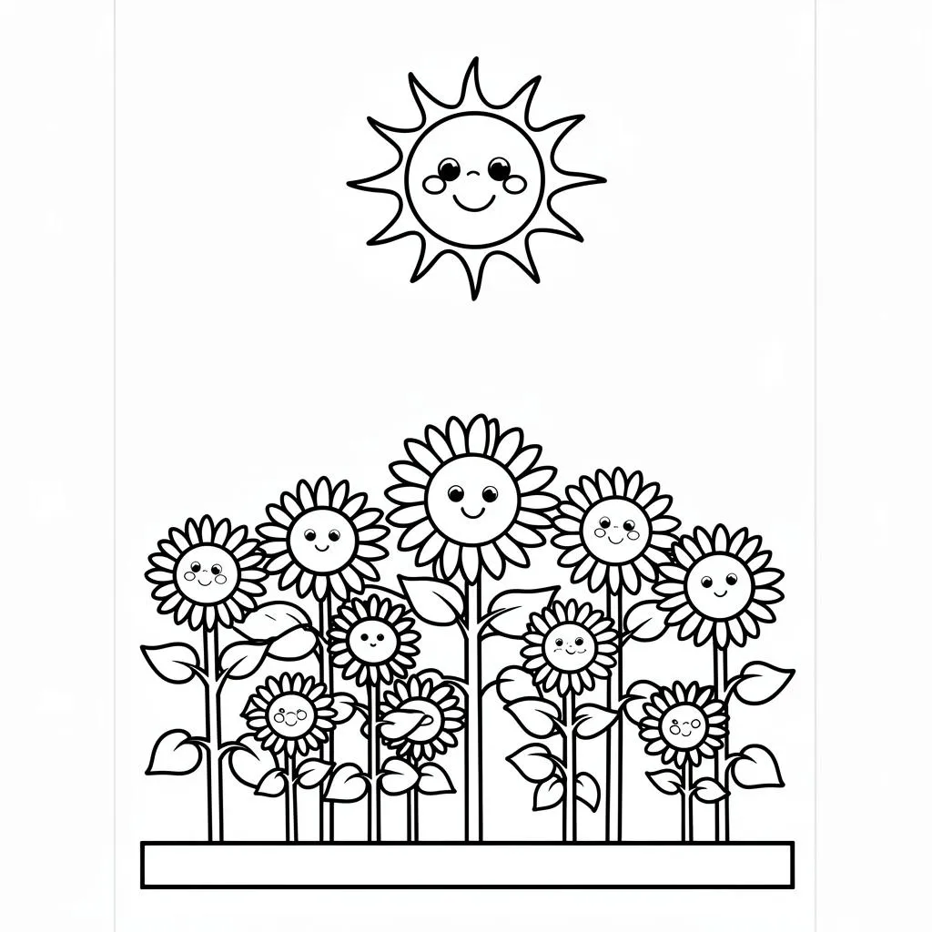 Sunflower Field printable