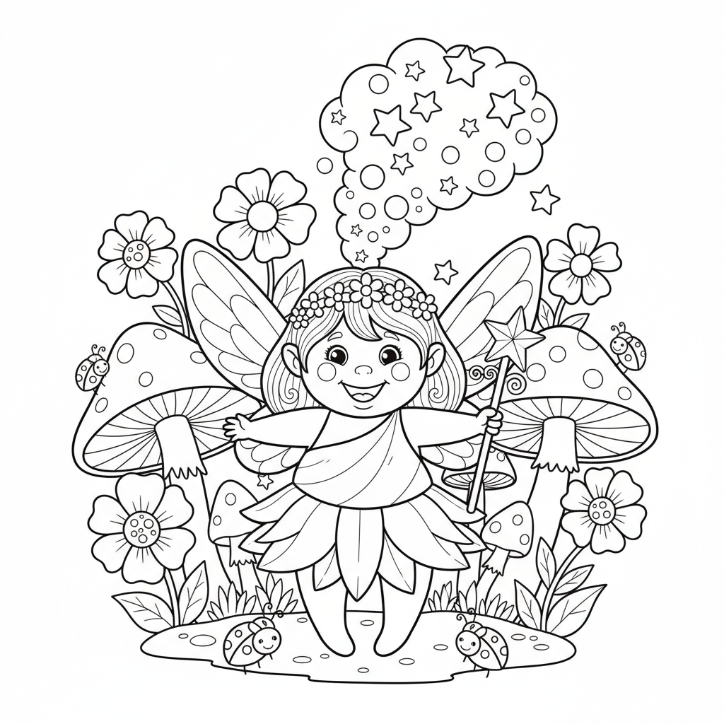 Tiny Pixie coloring page