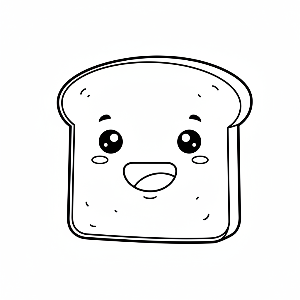 Toast Smile coloring page