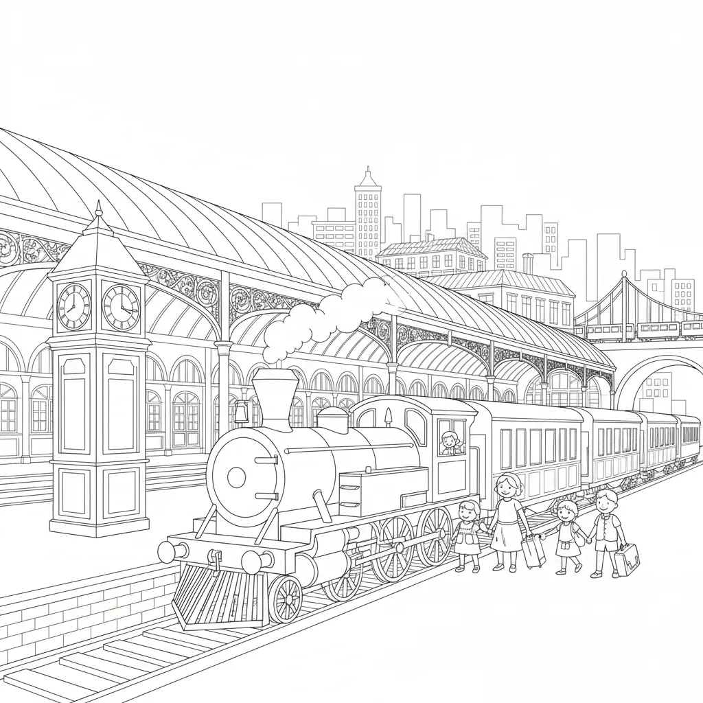 Train Station printable