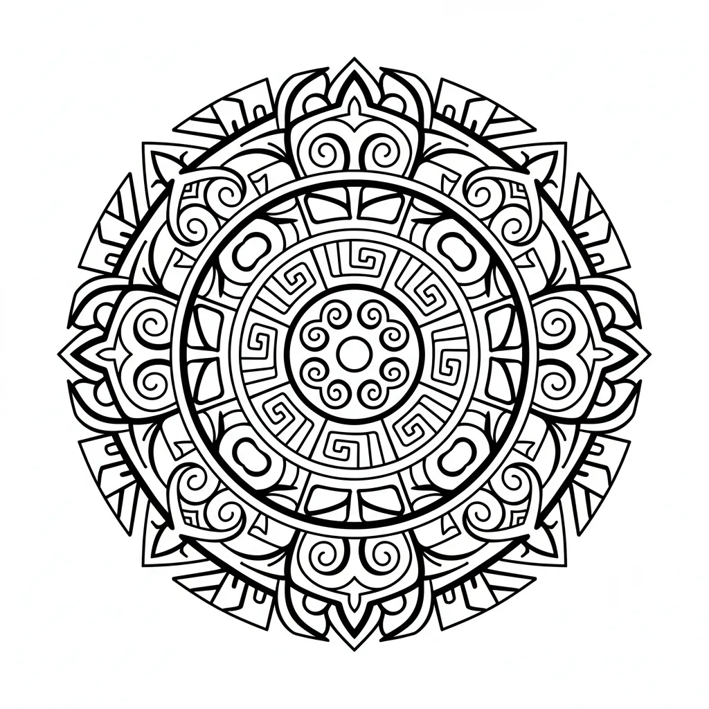 Tribal Mandala printable