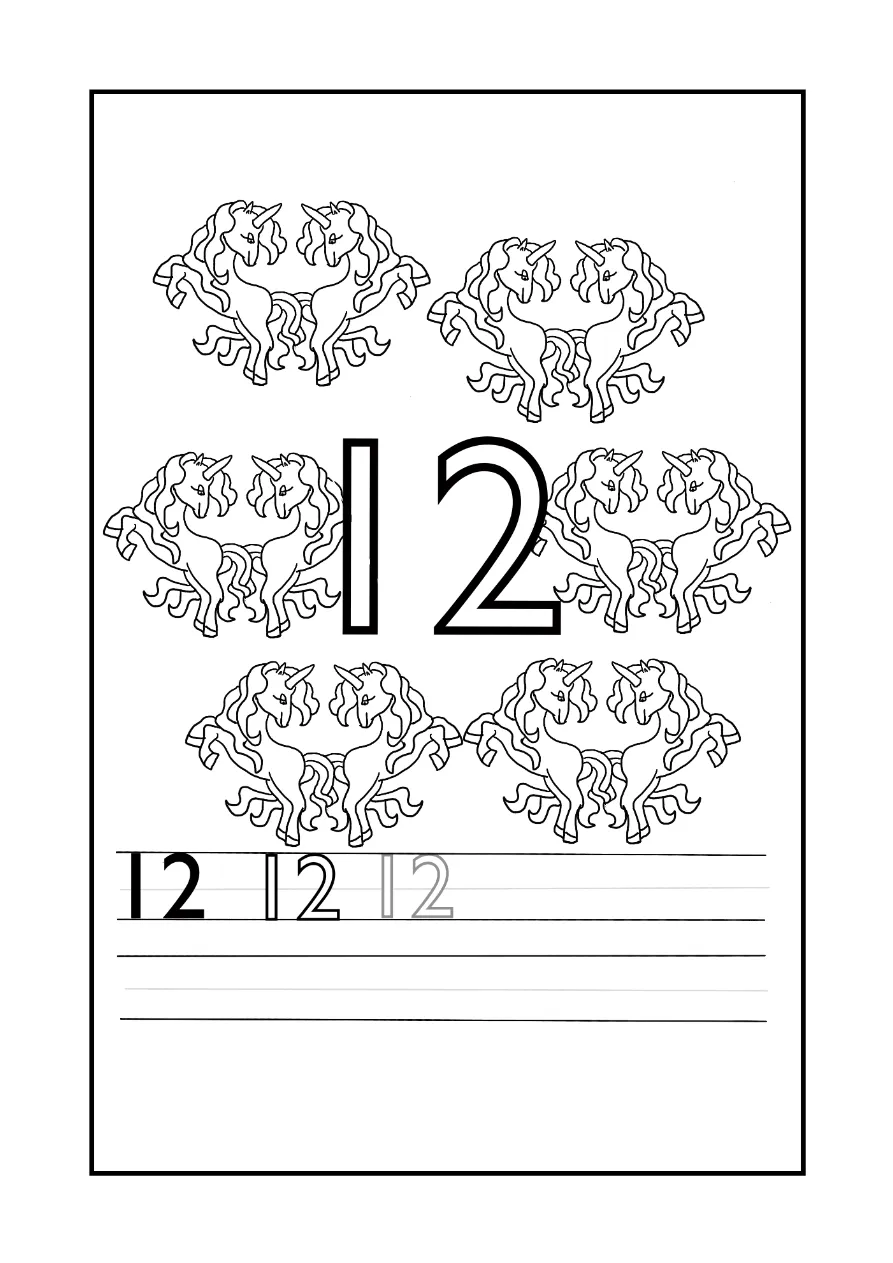 Unicorn Coloring Page 10 coloring page