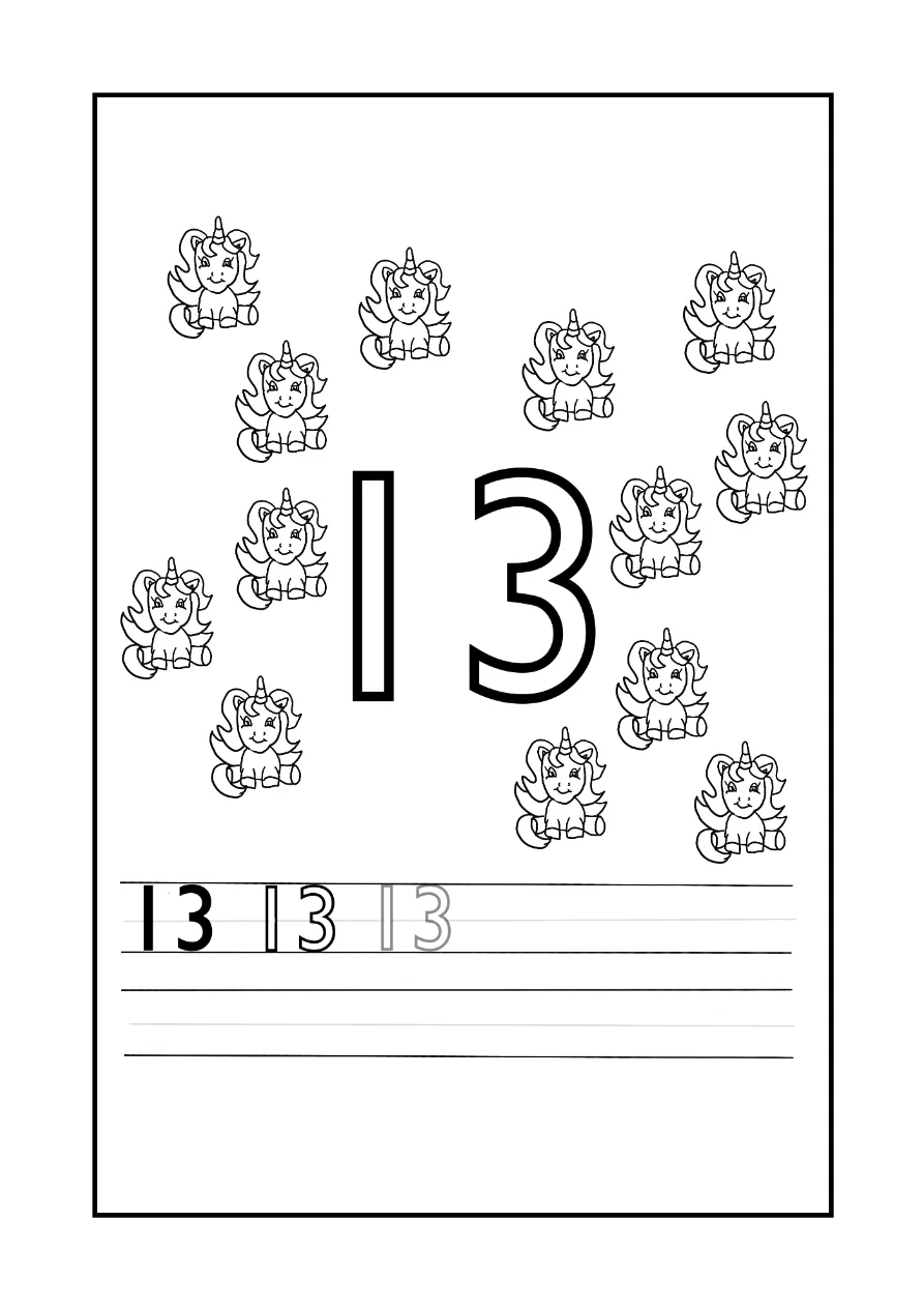 Unicorn Coloring Page 11 coloring page