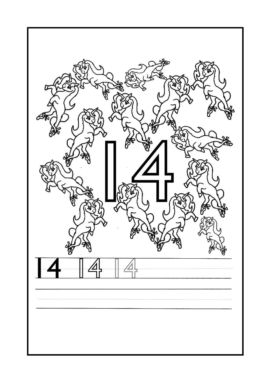 Unicorn Coloring Page 12 coloring page