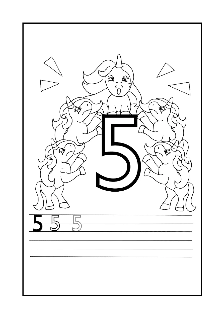 Unicorn Coloring Page 3 printable