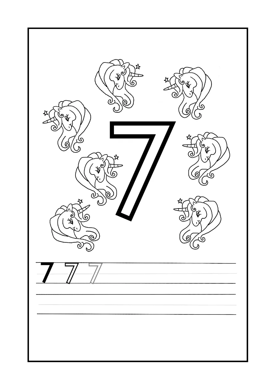 Unicorn Coloring Page 5 coloring page