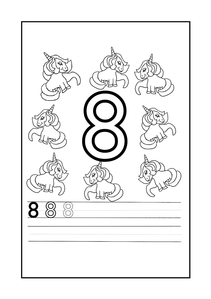 Unicorn Coloring Page 6 coloring page