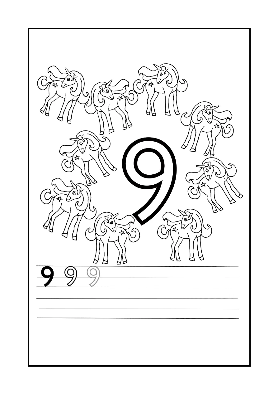 Unicorn Coloring Page 7 coloring page