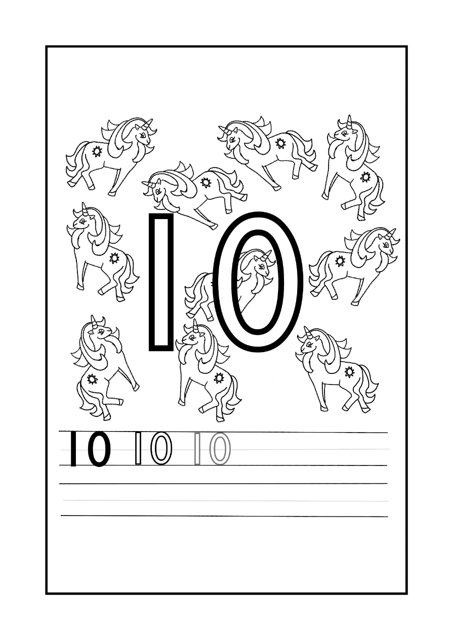 Unicorn Coloring Page 8 coloring page