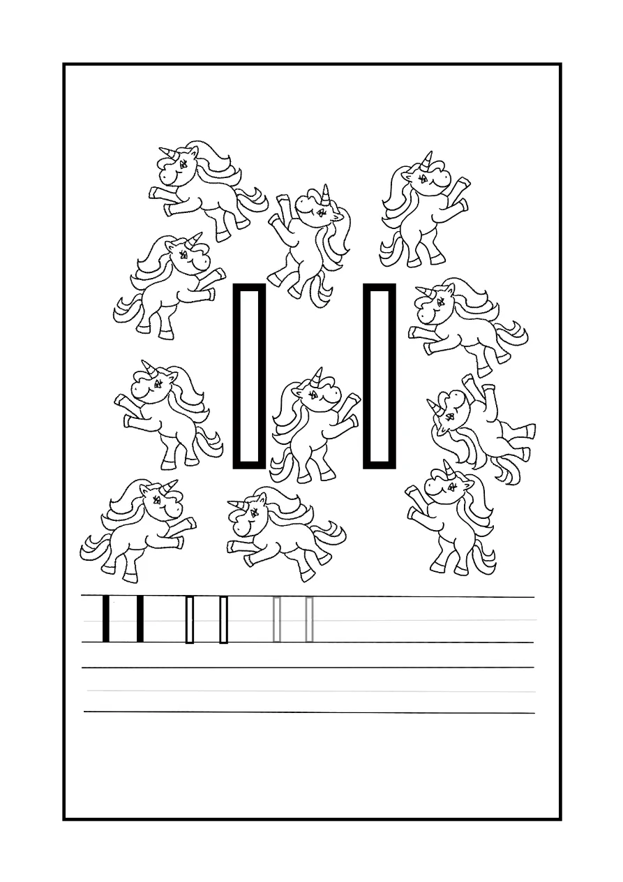 Unicorn Coloring Page 9 coloring page