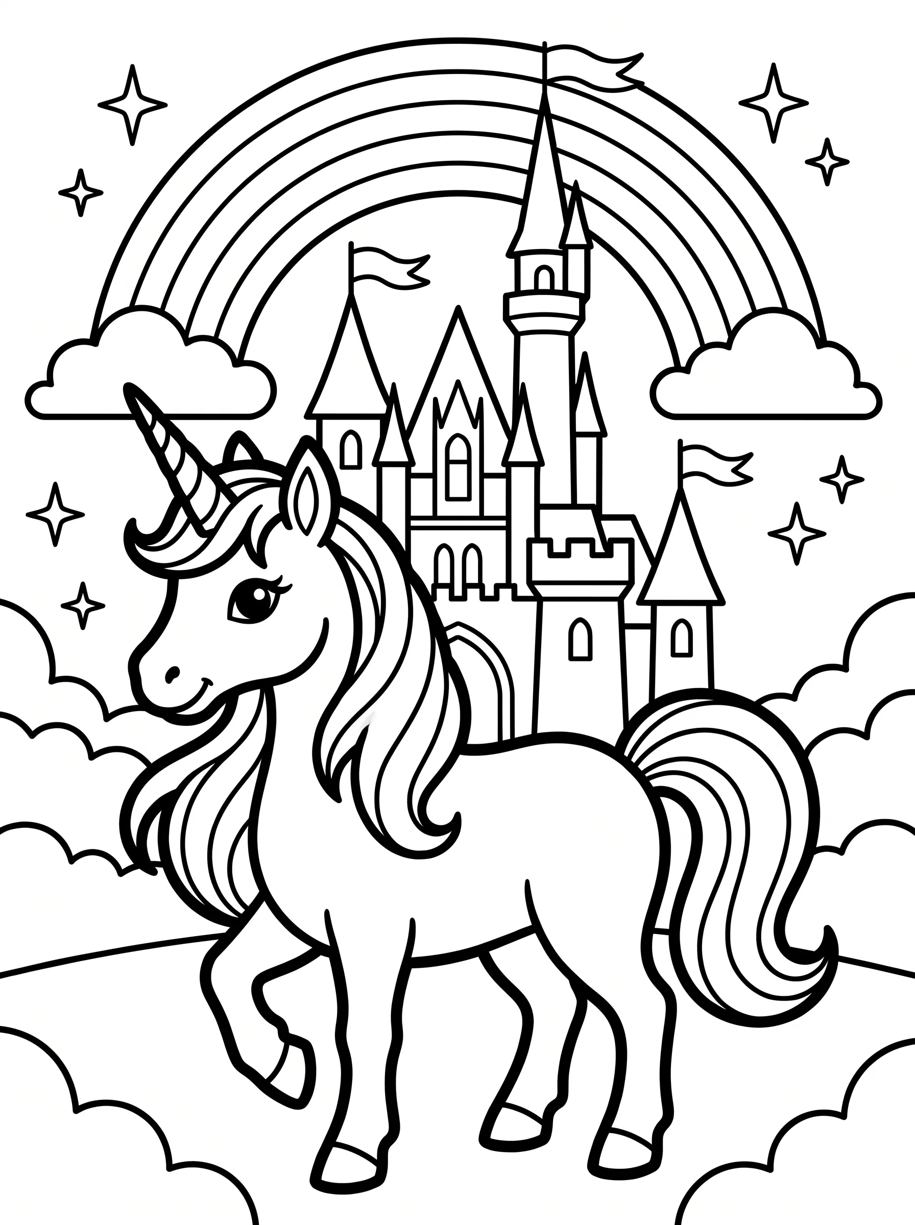 Unicorn Castle printable