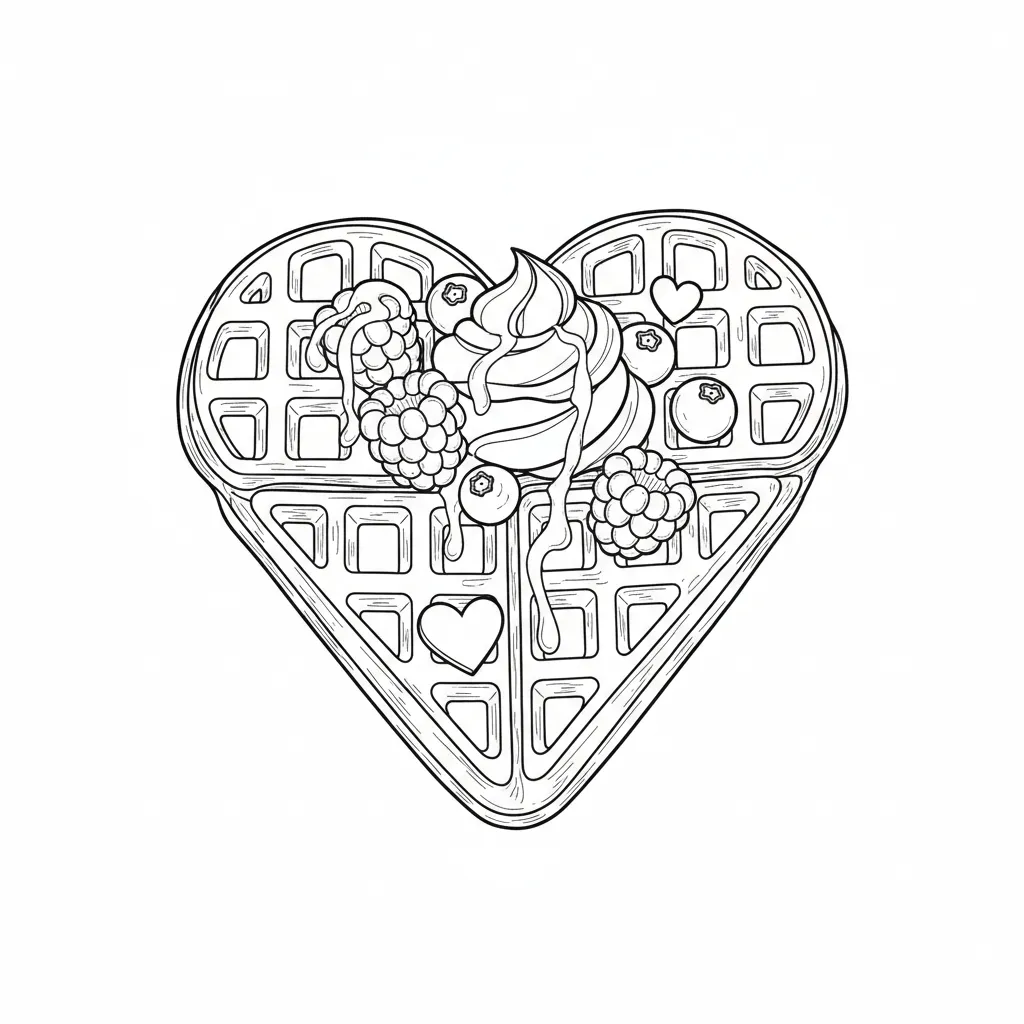Waffle Heart printable