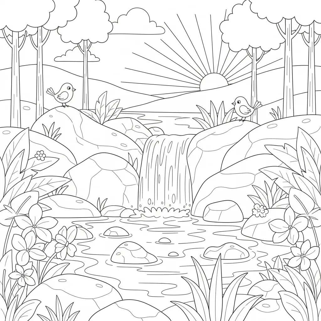 Waterfall printable