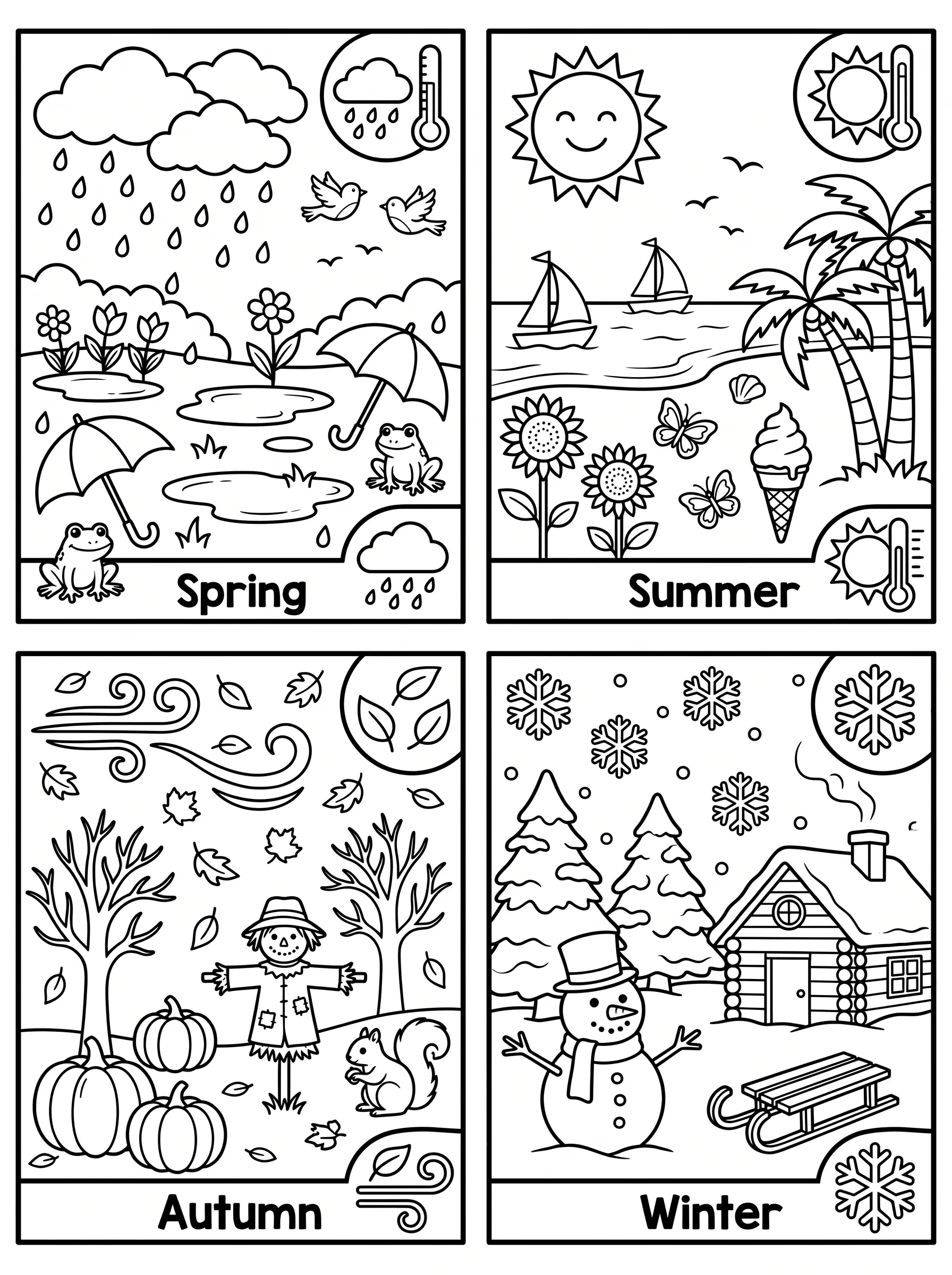 Weather and Seasons printable