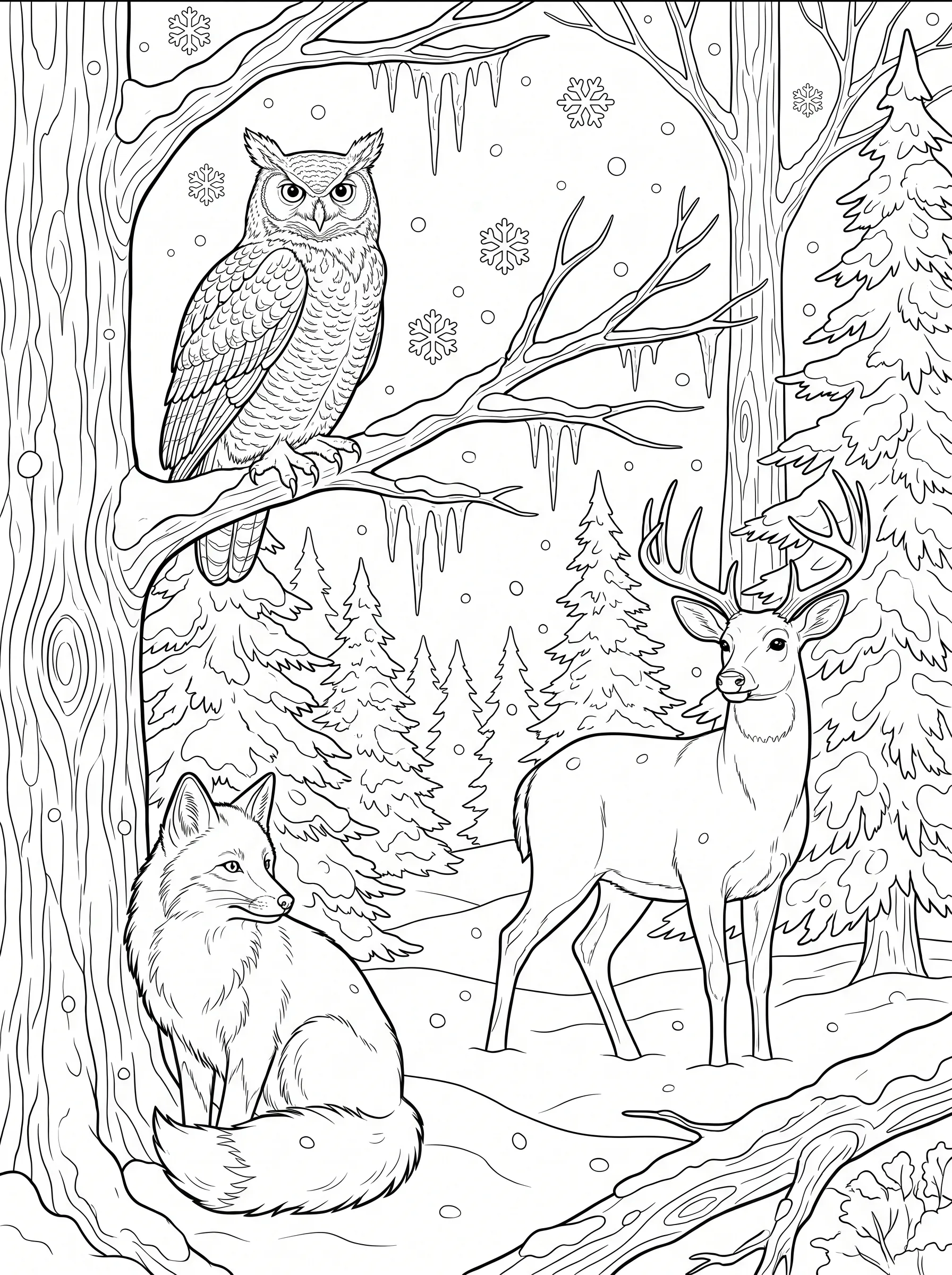 Winter Woodland Animals printable
