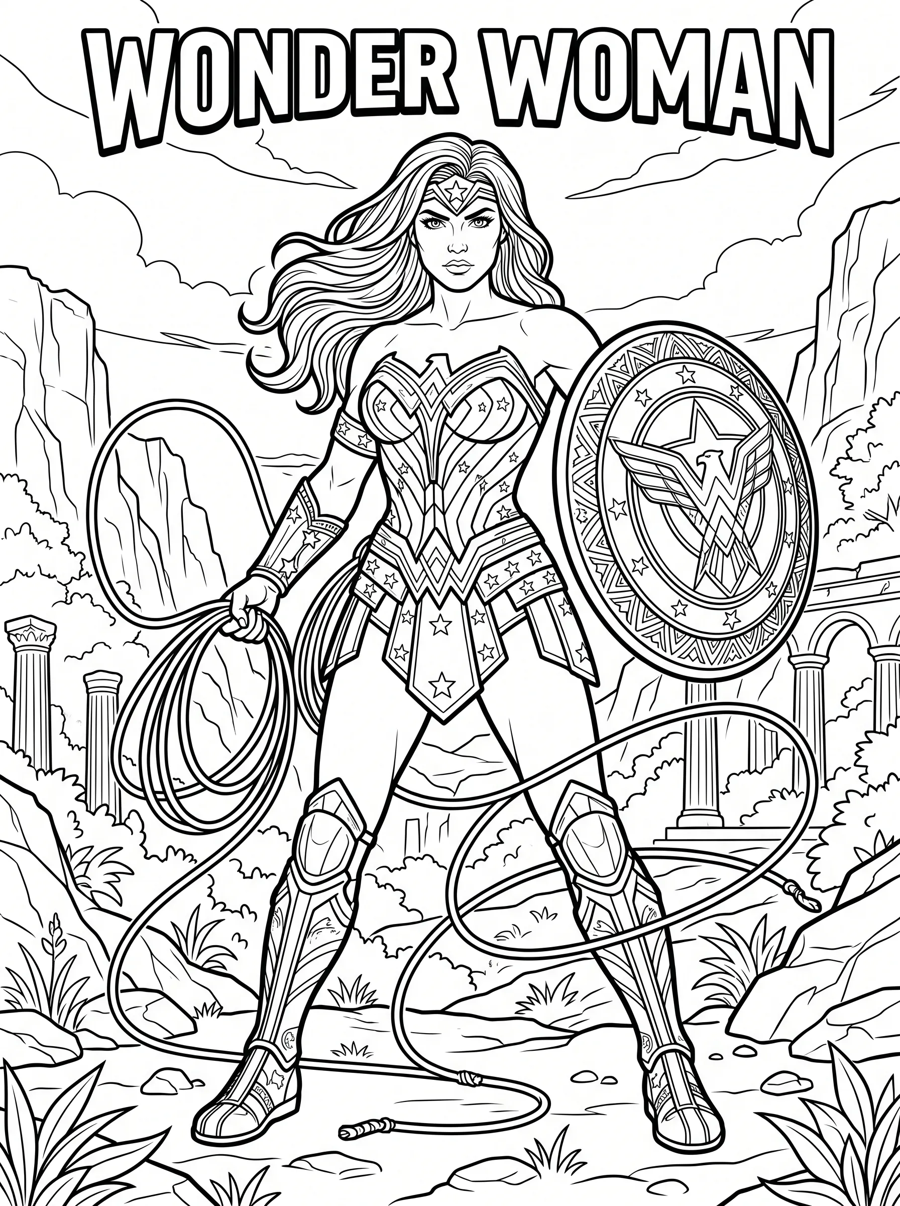Wonder Woman Coloring Page coloring page