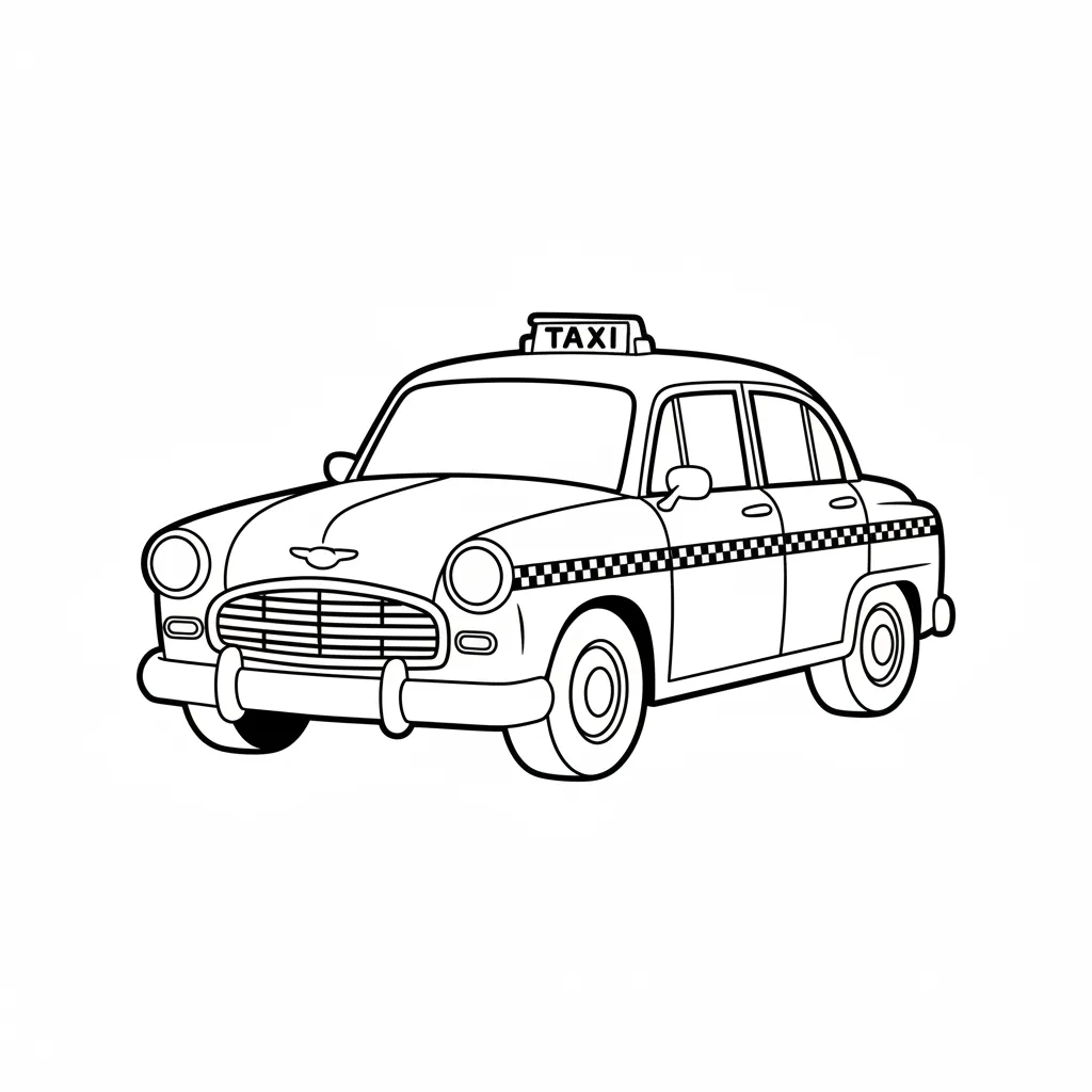 Yellow Taxi printable