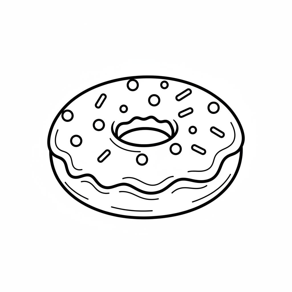 Yummy Donut coloring page